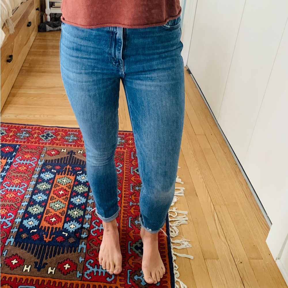 MOTHER high rise jeans, size 24, medium wash